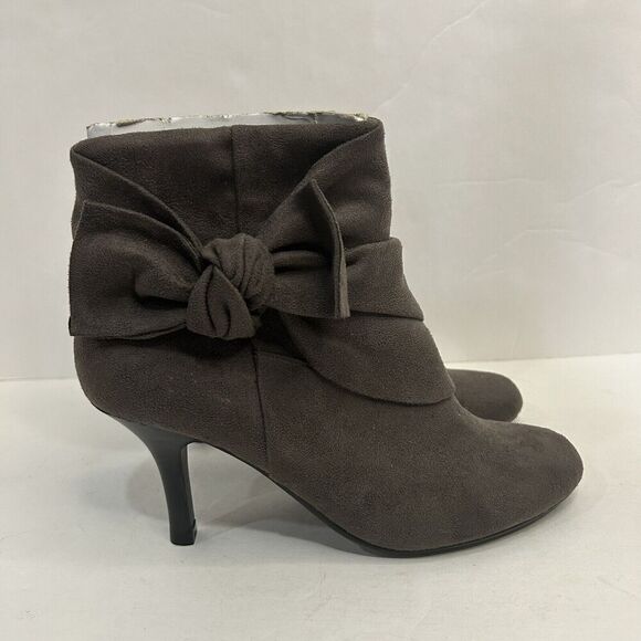 Apt.9 Women’s Size 7.5M Media Grey Zip High Heel Ankle Boots - Picture 3 of 8